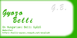 gyozo belli business card